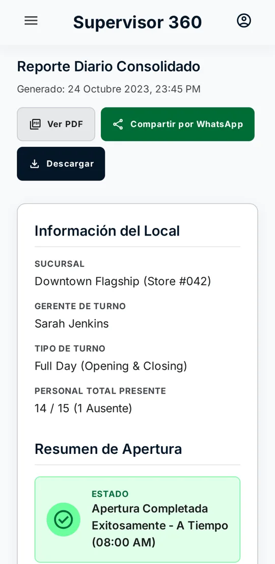 Reporte diario final